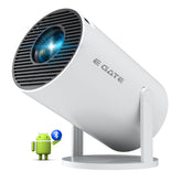 EGate Atom 2X Smart Projector, 13.0 Android embeded on 950S Chip, 200 ISO, 1080p & 4K Support, Automatic & 4D Keystone with Netflix, Prime, WiFi & BT, Screen Mirroring, 720P Native, 1GB-8GB,White